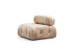 Atelier Del Sofa Rohová sedací souprava Bubble Corner ( L1-O1-1R -Puf) - Cream, Krémová