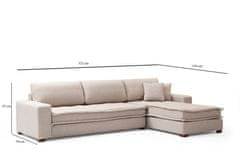 Atelier Del Sofa Rohová sedací souprava Lena Corner (L3-CHL) - Sand Beige, Písková Béžová