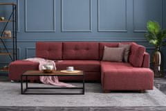 Atelier Del Sofa Rohová sedací souprava Manama Corner Sofa Bed Right - Claret Red, Červená