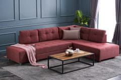 Atelier Del Sofa Rohová sedací souprava Manama Corner Sofa Bed Right - Claret Red, Červená