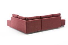 Atelier Del Sofa Rohová sedací souprava Manama Corner Sofa Bed Right - Claret Red, Červená