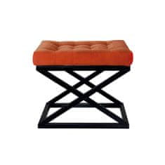 Atelier Del Sofa Taburet Capraz - Black, Orange, Černá, Oranžová