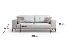 Atelier Del Sofa 3-místná pohovka Montana 3 Seater, Šedá