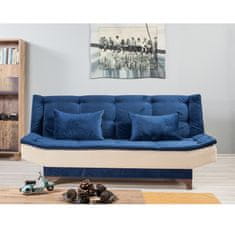 Atelier Del Sofa 3-místná pohovka Kelebek - Blue, Cream, Modrá, Krémová