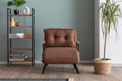 Atelier Del Sofa 1-místná pohovka Sando Single - Light Brown, Světlá Hnědá