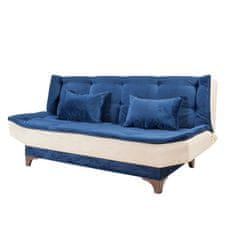 Atelier Del Sofa 3-místná pohovka Kelebek - Blue, Cream, Modrá, Krémová