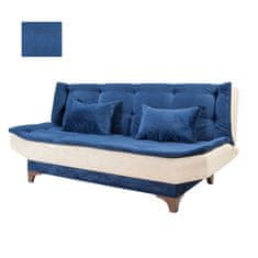 Atelier Del Sofa 3-místná pohovka Kelebek - Blue, Cream, Modrá, Krémová