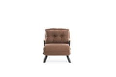 Atelier Del Sofa 1-místná pohovka Sando Single - Light Brown, Světlá Hnědá