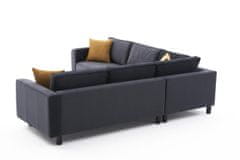 Atelier Del Sofa Rohová sedací souprava Kale Velvet - Anthracite, Antracitová