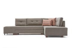 Atelier Del Sofa Rohová sedací souprava Manama Corner Sofa Bed Right - Cream, Krémová