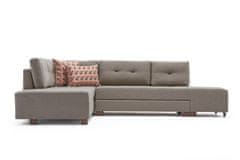 Atelier Del Sofa Rohová sedací souprava Manama Corner Sofa Bed Left - Cream, Krémová