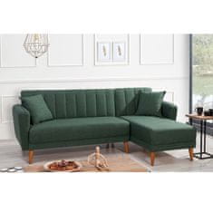 Atelier Del Sofa Rohová sedací souprava Aqua Corner Right - Dark Green, Tmavá Zelená