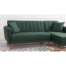 Atelier Del Sofa Rohová sedací souprava Aqua Corner Right - Dark Green, Tmavá Zelená