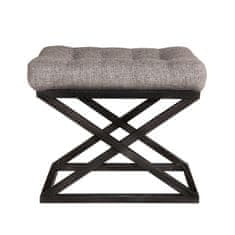 Atelier Del Sofa Taburet Capraz - Black, Grey, Černá, Šedá