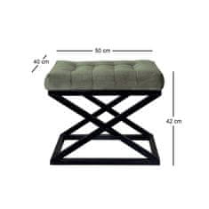 Atelier Del Sofa Taburet Capraz - Black, Green, Černá, Zelená