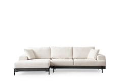 Atelier Del Sofa Rohová sedací souprava Eti Black Left - White, Bílá