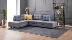 Atelier Del Sofa Rohová sedací souprava Manama Corner Sofa Bed Left - Grey, Šedá