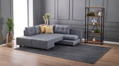 Atelier Del Sofa Rohová sedací souprava Manama Corner Sofa Bed Left - Grey, Šedá