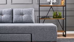 Atelier Del Sofa Rohová sedací souprava Manama Corner Sofa Bed Left - Grey, Šedá