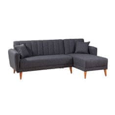 Atelier Del Sofa Rohová sedací souprava Aqua Coner Right - Dark Grey, Tmavá Šedá