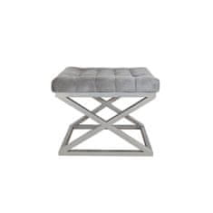 Atelier Del Sofa Taburet Capraz - Silver, Grey, Stříbrná, Šedá