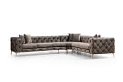 Atelier Del Sofa Rohová sedací souprava Como Right - Anthracite, Antracitová