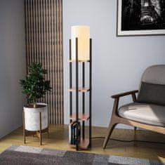 Opviq Stojací lampa Shelf Lamp - 8113, Černá, Měděná