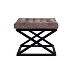 Atelier Del Sofa Taburet Capraz - Black, Brown, Černá, Hnědá