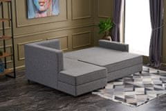 Atelier Del Sofa Rohová sedací souprava Ece Left - Grey, Šedá