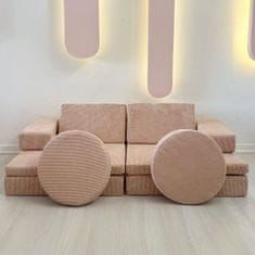 Atelier Del Sofa 2-místná pohovka Puzzle - Pink, Růžová