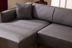 Atelier Del Sofa Rohová sedací souprava Belissimo Left - Dark Grey, Tmavá Šedá