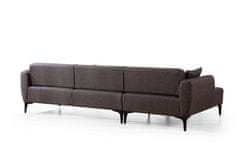 Atelier Del Sofa Rohová sedací souprava Belissimo Left - Dark Grey, Tmavá Šedá