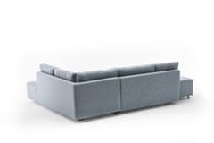 Atelier Del Sofa Rohová sedací souprava Manama Corner Sofa Bed Right - Light Blue, Světlá Modrá