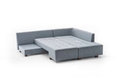 Atelier Del Sofa Rohová sedací souprava Manama Corner Sofa Bed Right - Light Blue, Světlá Modrá