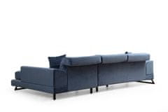 Atelier Del Sofa Rohová sedací souprava Frido Right (L3+Chl) - Navy Blue, Modrá