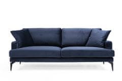 Atelier Del Sofa 3-místná pohovka Papira 3 Seater - Navy Blue, Modrá