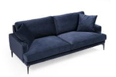 Atelier Del Sofa 3-místná pohovka Papira 3 Seater - Navy Blue, Modrá