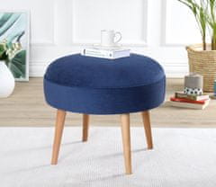 Atelier Del Sofa Taburet Romley - Dark Blue, Tmavá Modrá