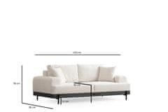 Atelier Del Sofa 3-místná pohovka Eti Black 3 Seater - White, Bílá