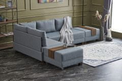 Atelier Del Sofa Rohová sedací souprava Fly Left - Blue, Modrá