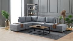 Atelier Del Sofa Rohová sedací souprava Fly Corner Sofa Bed Left - Grey, Šedá