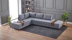 Atelier Del Sofa Rohová sedací souprava Fly Corner Sofa Bed Left - Grey, Šedá