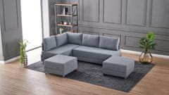 Atelier Del Sofa Rohová sedací souprava Fly Corner Sofa Bed Left - Grey, Šedá