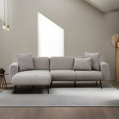 Atelier Del Sofa Rohová sedací souprava Side Left - Light Grey, Světlá Šedá