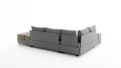 Atelier Del Sofa Rohová sedací souprava Fly Corner Sofa Bed Left - Grey, Šedá