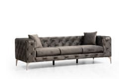 Atelier Del Sofa 3-místná pohovka Como 3 Seater - Anthracite, Antracitová