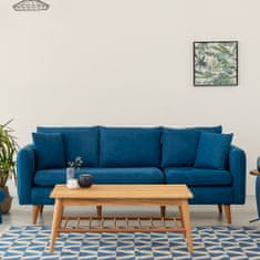 Atelier Del Sofa 3-místná pohovka Sofia - Dark Blue, Tmavá Modrá