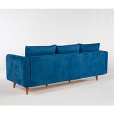 Atelier Del Sofa 3-místná pohovka Sofia - Dark Blue, Tmavá Modrá