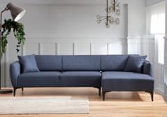 Atelier Del Sofa Rohová sedací souprava Belissimo Right - Blue, Modrá