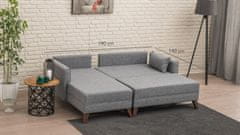 Atelier Del Sofa Rohová sedací souprava Bella Corner Sofa Left 2, Šedá